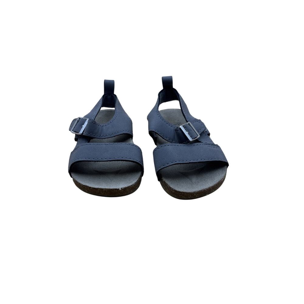 Baby Infant Carter's Blue Gray Upper and Cork Summer Sandals 0-3 mos Buckle
